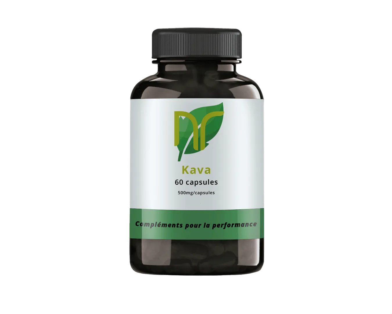 Pot de gélules de Kava Nutriforce pour la relaxation, la gestion du stress et la réduction de l'anxiété